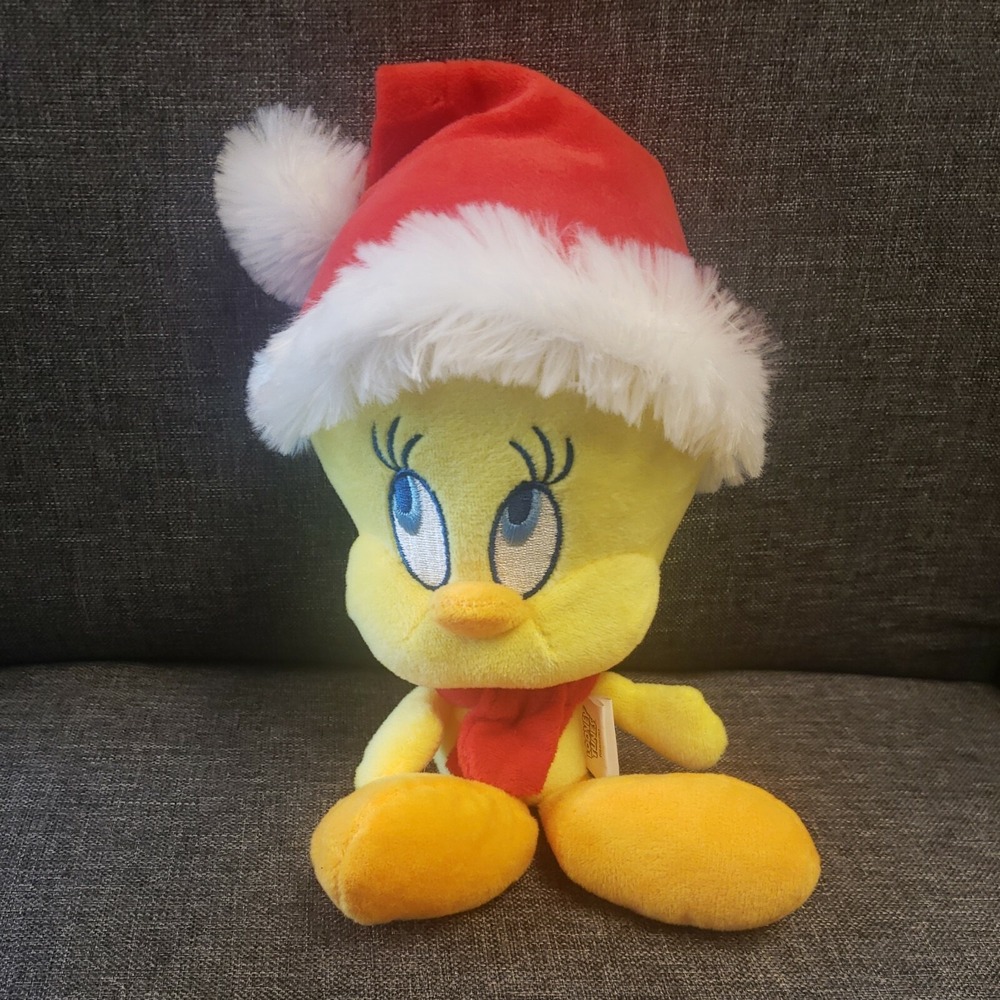 Looney Tunes Tweety Bird Christmas Plush Santa Vintage Warner Brothers 10"